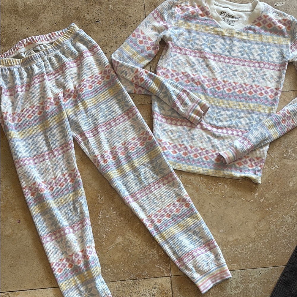 P J salvage girls pajama 2 piece set